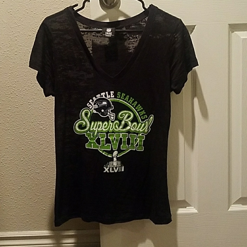 Womens NFL Seahawks Superbowl 48 t shirt